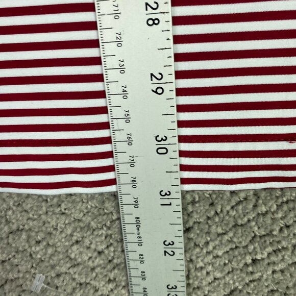 Vineyard Vines Performance Polo Shirt Men's Large Red White Stripes Golf Stretch - Picture 8 of 8
